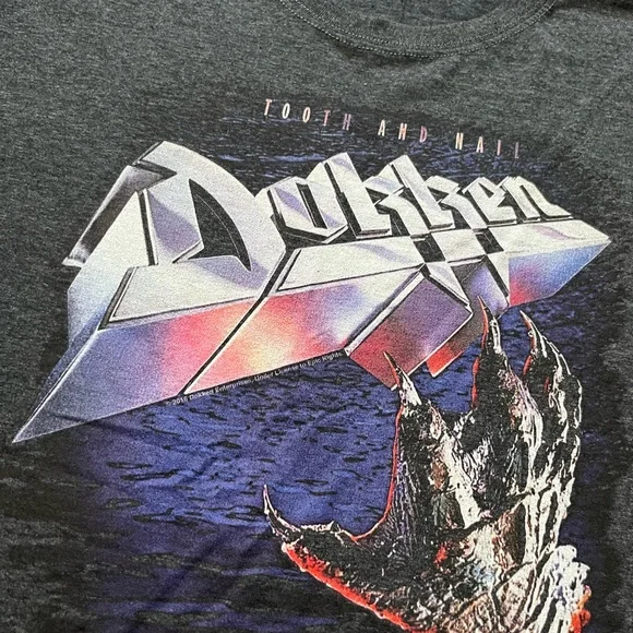 🎸 '16 Dokken Band Tooth & Nail Graphic Studio Album 1984 Unworn Thick Cotton Tee - Picture 11 of 12